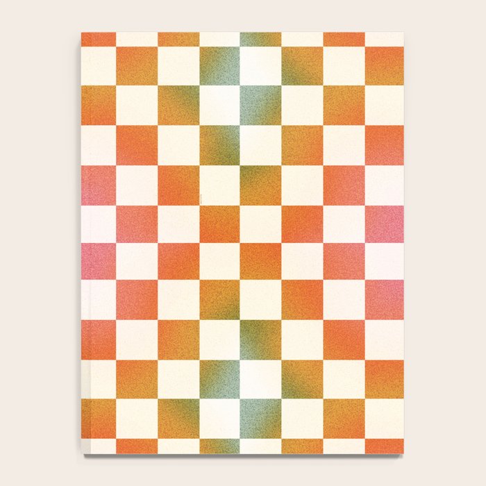Rainbow Checkered Print in Cream Notebook Gallery Image 4