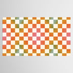 Rainbow Checkered Print in Cream Tablecloth Gallery Image 2