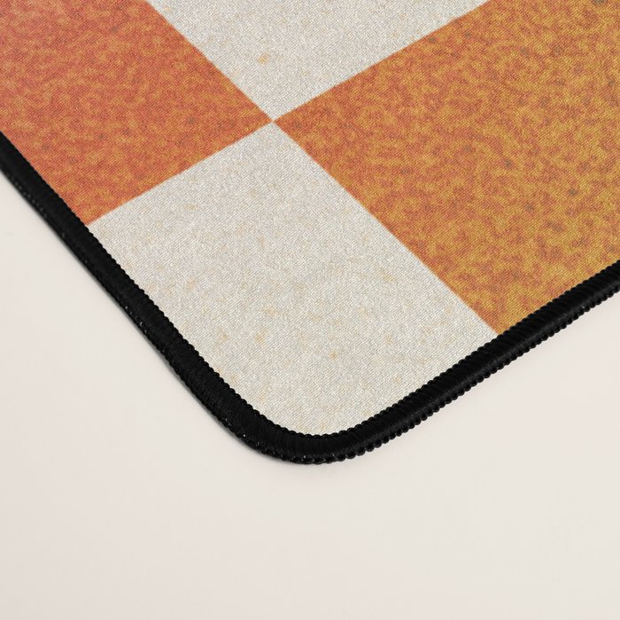Rainbow Checkered Print in Cream Desk Mat Gallery Image 4