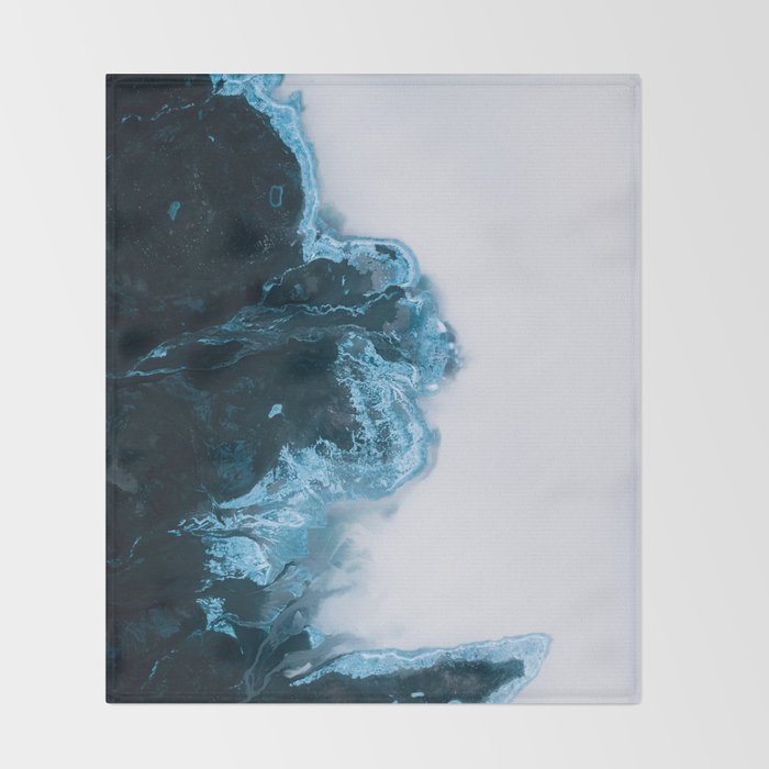 Abstract Lake in Iceland Throw Blanket Gallery Image 2