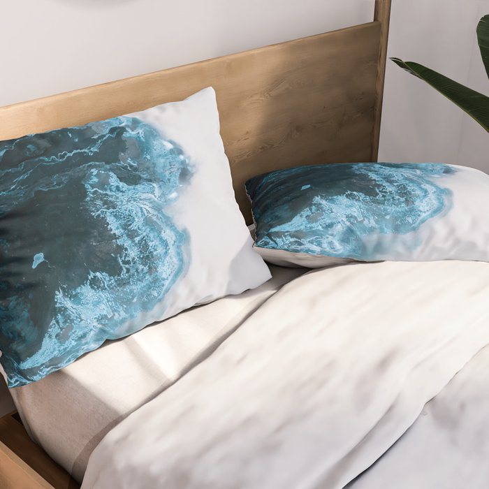Abstract Lake in Iceland Pillow Sham Gallery Image 2