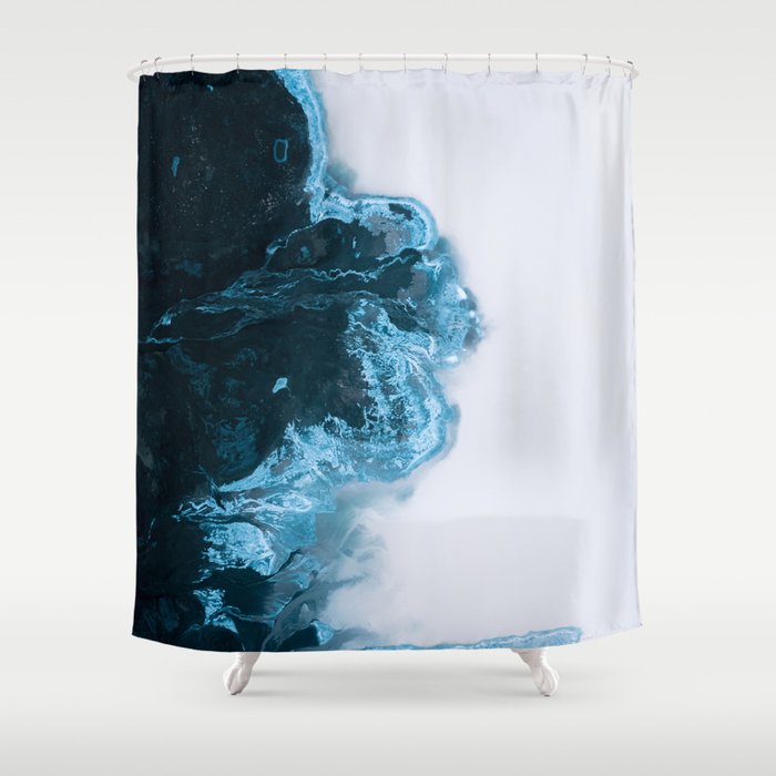 Abstract Lake in Iceland Shower Curtain Gallery Image 1