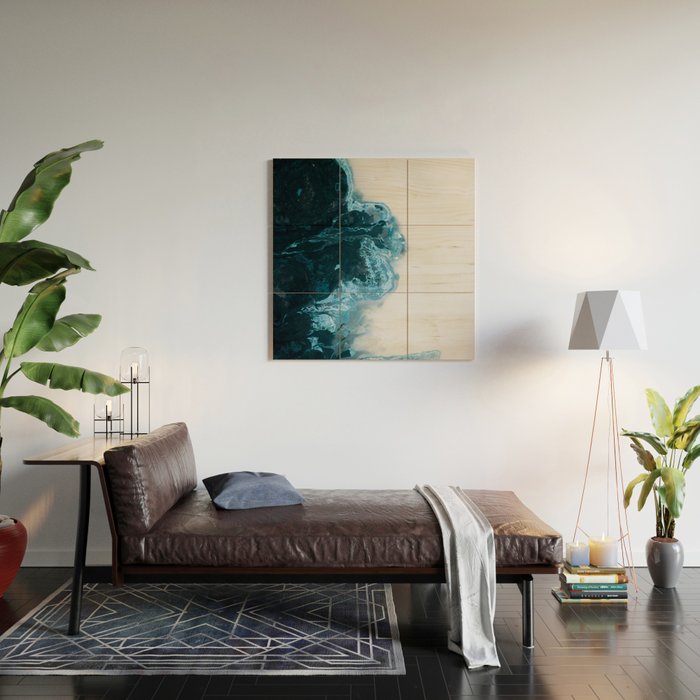 Abstract Lake in Iceland Wood Wall Art Gallery Image 2