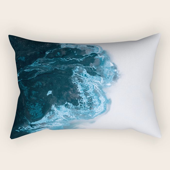 Abstract Lake in Iceland Rectangular Pillow Gallery Image 1