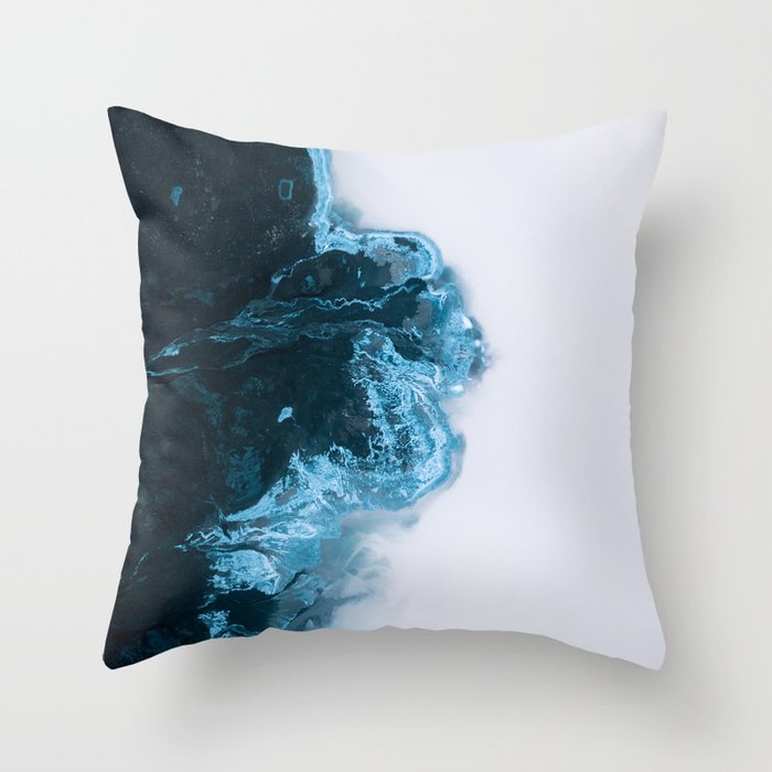 Abstract Lake in Iceland Throw Pillow Gallery Image 6