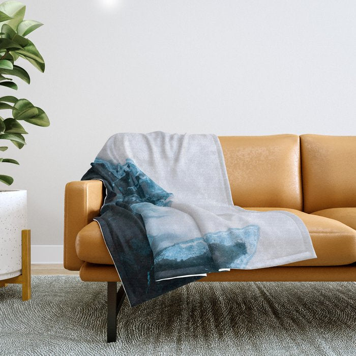 Abstract Lake in Iceland Throw Blanket Gallery Image 1