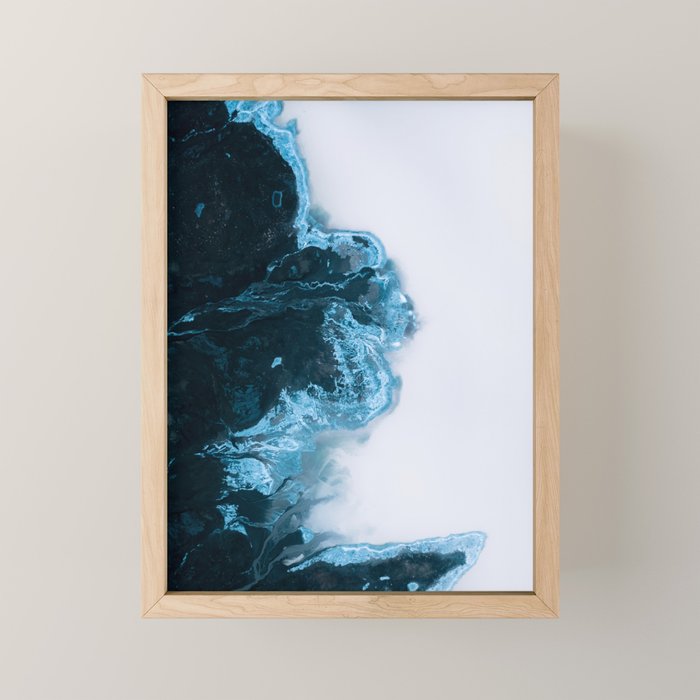 Abstract Lake in Iceland Mini Art Print Gallery Image 1