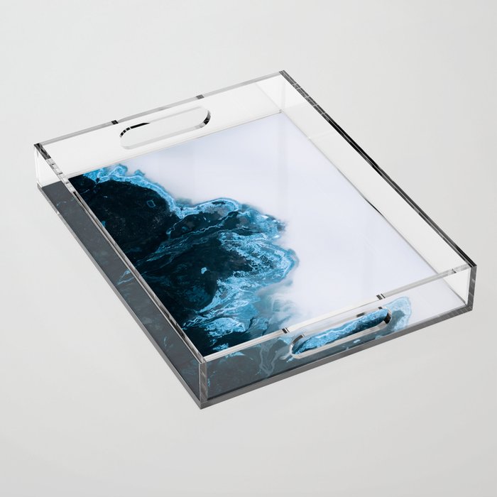 Abstract Lake in Iceland Acrylic Tray Gallery Image 1