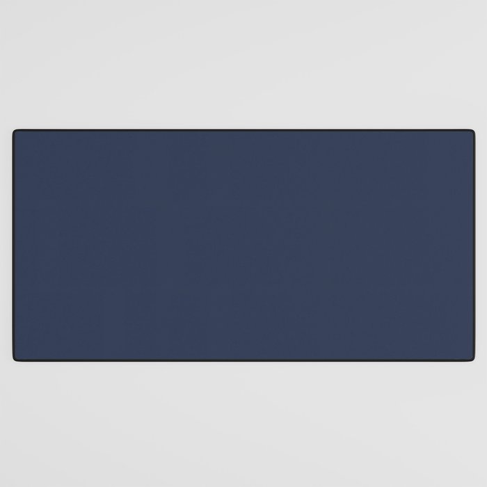 INDIGO BLUE Deep Navy solid color Desk Mat Gallery Image 3