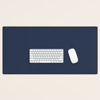 INDIGO BLUE Deep Navy solid color Desk Mat Gallery Image 1