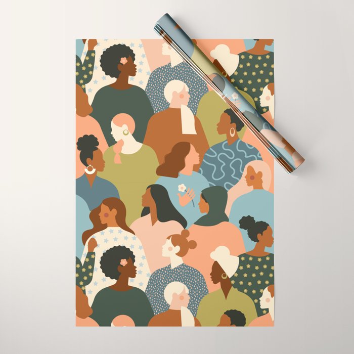 Women empowerment movement Wrapping Paper Gallery Image 1