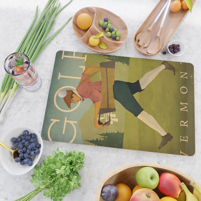 Vintage Golf Cutting Board Gallery Image 2