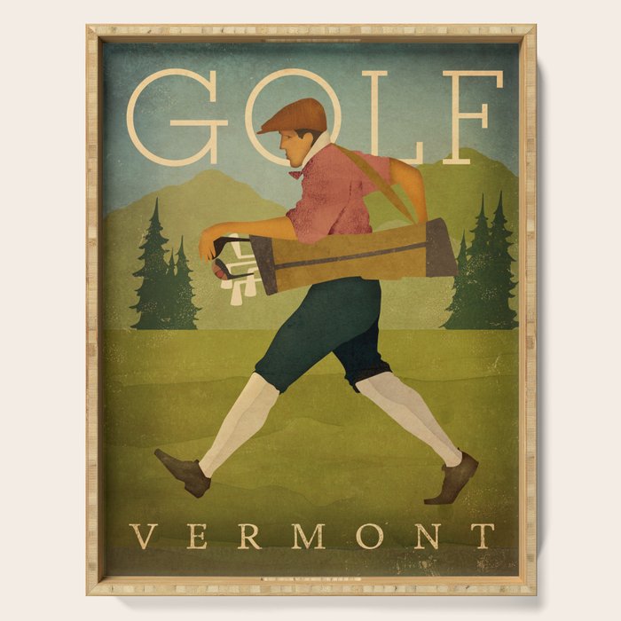Vintage Golf Serving Tray Gallery Image 1