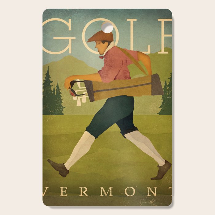 Vintage Golf Cutting Board Gallery Image 1