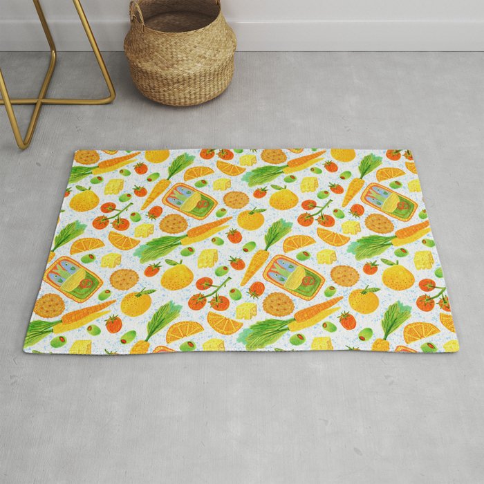Kitchen Snacks & Apps in Orange & White Rug Gallery Image 1
