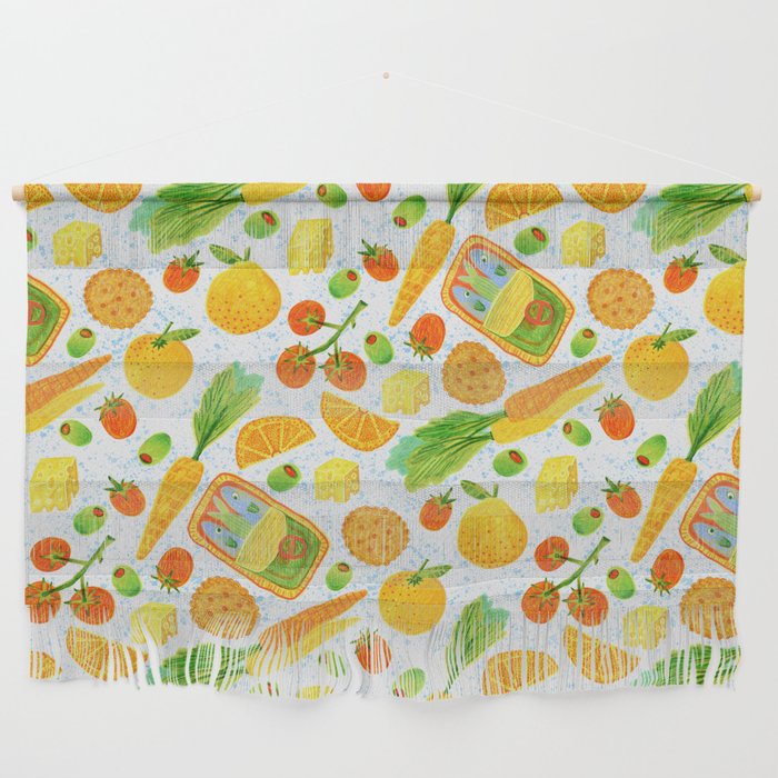 Kitchen Snacks & Apps in Orange & White Wall Hanging Gallery Image 1