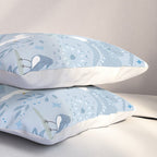 Scandinavian style festive winter animals blue Pillow Sham Gallery Image 3