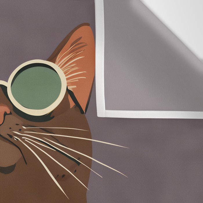 Cool Cat in Summer Shirt Wall Tapestry Gallery Image 3