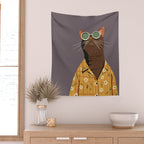 Cool Cat in Summer Shirt Wall Tapestry Gallery Image 2