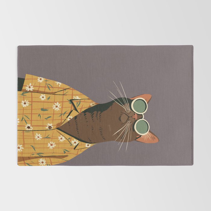 Cool Cat in Summer Shirt Rug Gallery Image 2