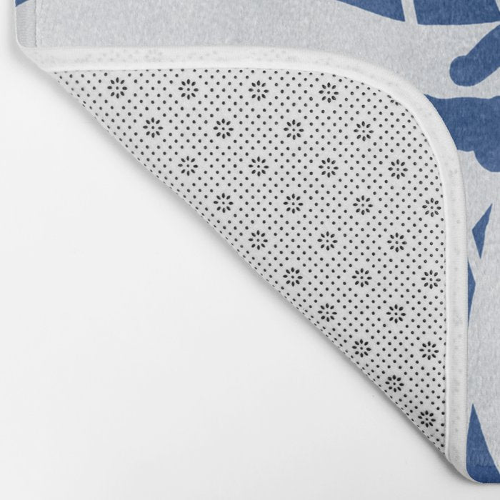 Abstract Minimal Flowers 4/Blue Bath Mat Gallery Image 2