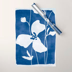 Abstract Minimal Flowers 4/Blue Wrapping Paper Gallery Image 1