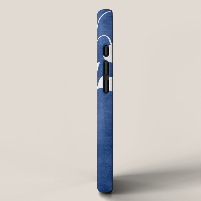 Abstract Minimal Flowers 4/Blue iPhone Case Gallery Image 2