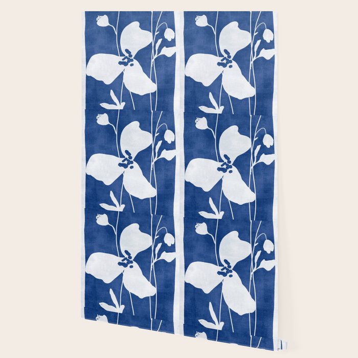 Abstract Minimal Flowers 4/Blue Wallpaper Gallery Image 2