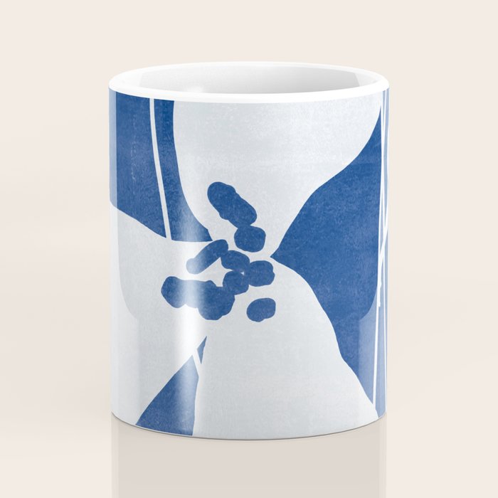 Abstract Minimal Flowers 4/Blue Coffee Mug Gallery Image 4