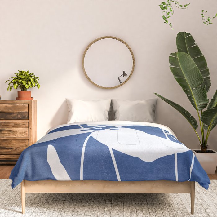 Abstract Minimal Flowers 4/Blue Comforter Gallery Image 3