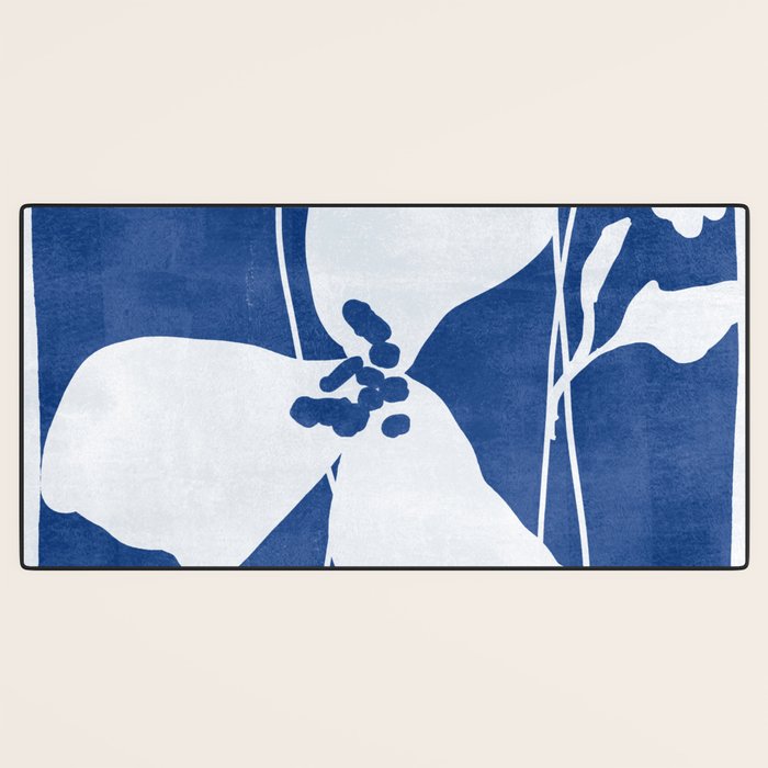 Abstract Minimal Flowers 4/Blue Desk Mat Gallery Image 3