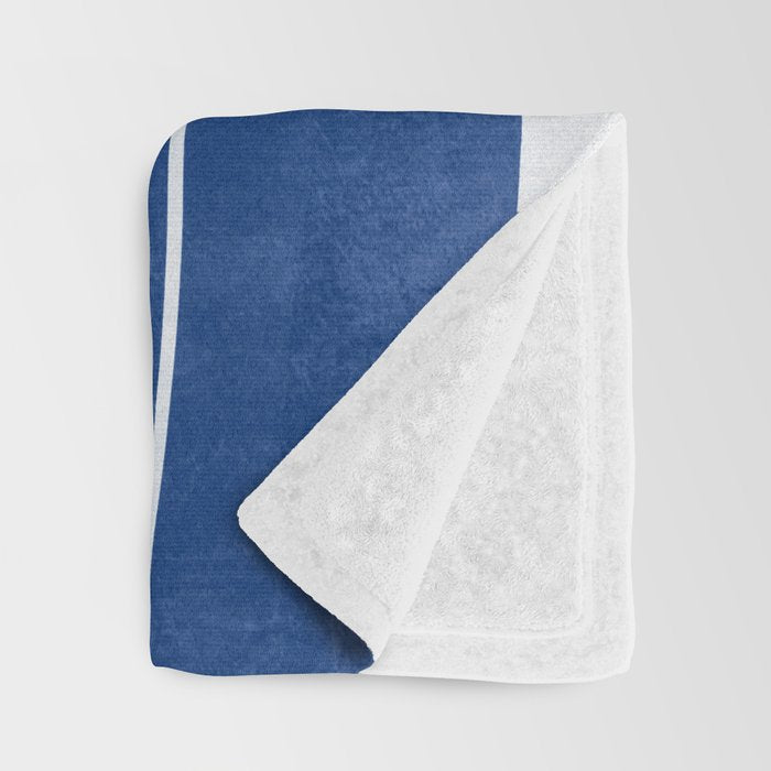 Abstract Minimal Flowers 4/Blue Throw Blanket Gallery Image 3