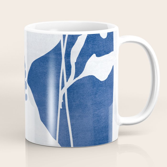 Abstract Minimal Flowers 4/Blue Coffee Mug Gallery Image 1