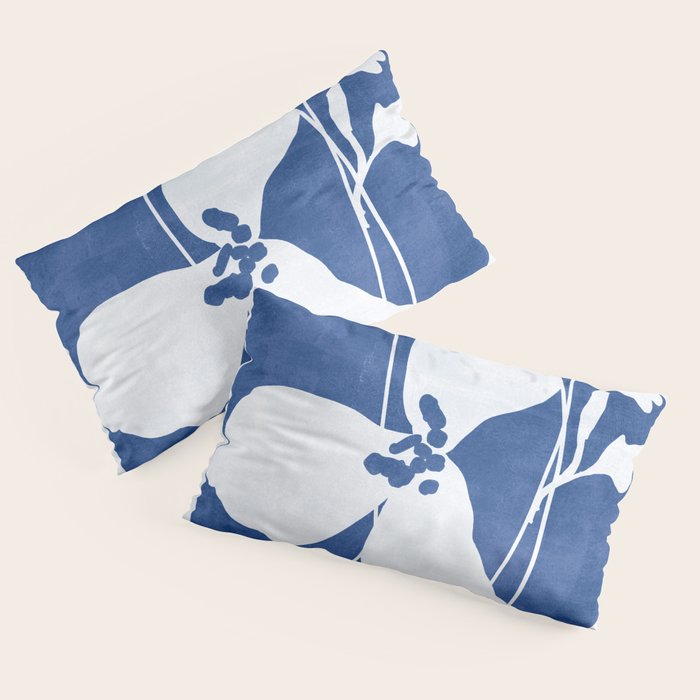 Abstract Minimal Flowers 4/Blue Pillow Sham Gallery Image 2