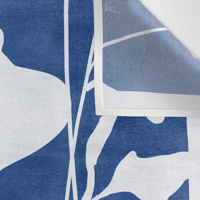 Abstract Minimal Flowers 4/Blue Wall Tapestry Gallery Image 3