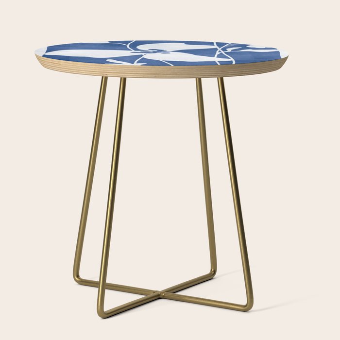 Abstract Minimal Flowers 4/Blue Side Table Gallery Image 1