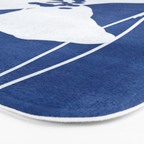 Abstract Minimal Flowers 4/Blue Bath Mat Gallery Image 3