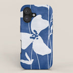 Abstract Minimal Flowers 4/Blue iPhone Case Gallery Image 1