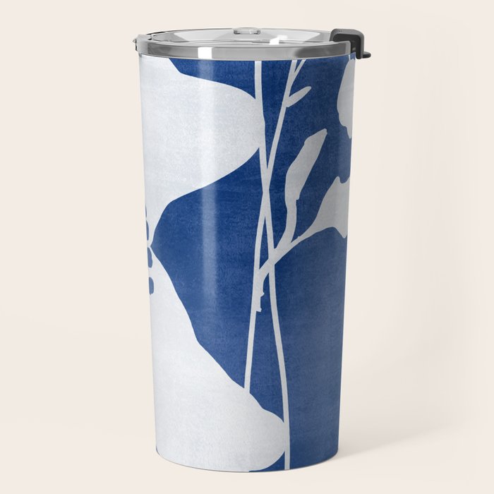 Abstract Minimal Flowers 4/Blue Travel Mug Gallery Image 2