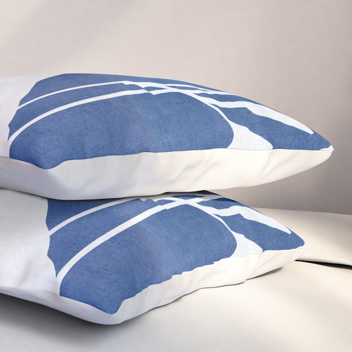 Abstract Minimal Flowers 4/Blue Pillow Sham Gallery Image 3