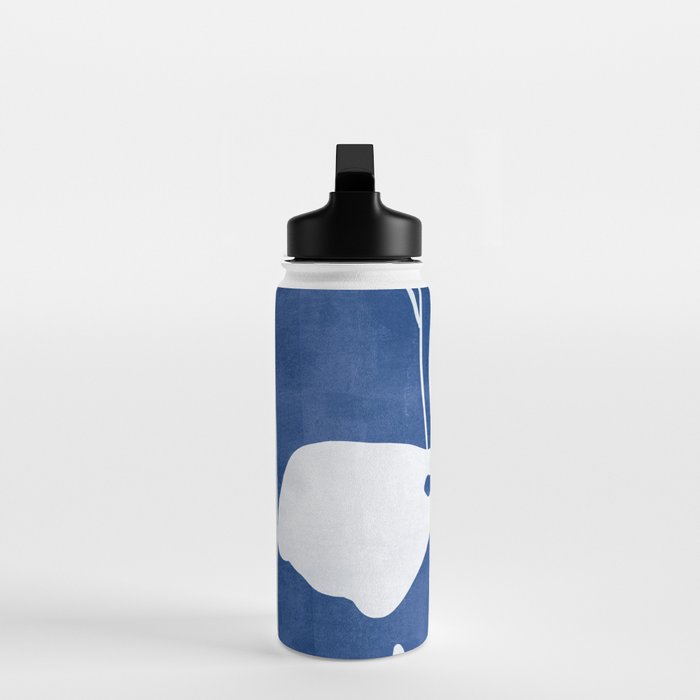 Abstract Minimal Flowers 4/Blue Water Bottle Gallery Image 3