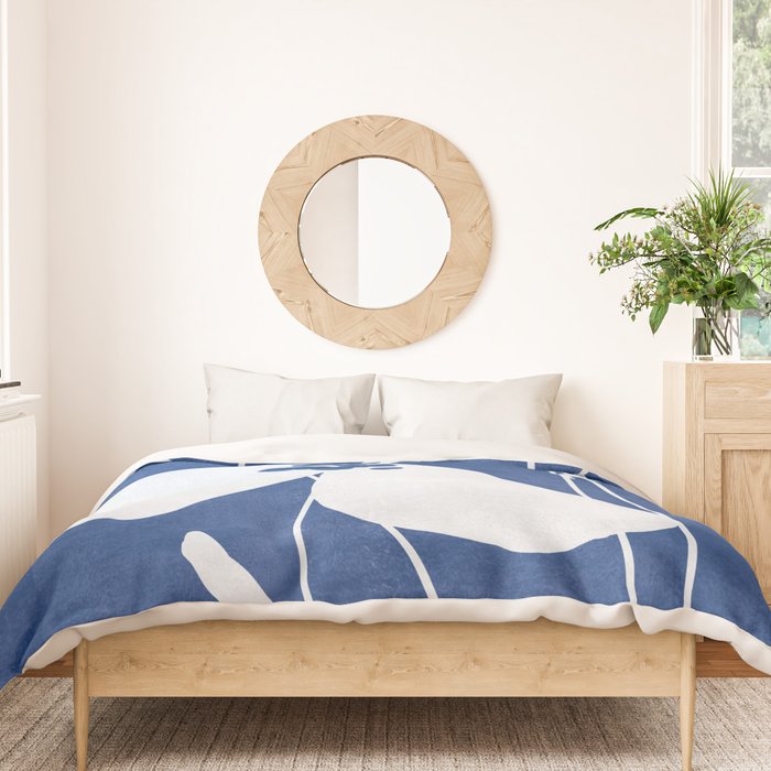 Abstract Minimal Flowers 4/Blue Duvet Cover Gallery Image 3