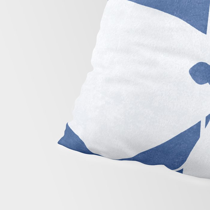 Abstract Minimal Flowers 4/Blue Pillow Sham Gallery Image 4