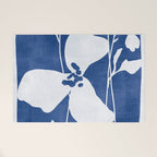Abstract Minimal Flowers 4/Blue Welcome Mat Gallery Image 1