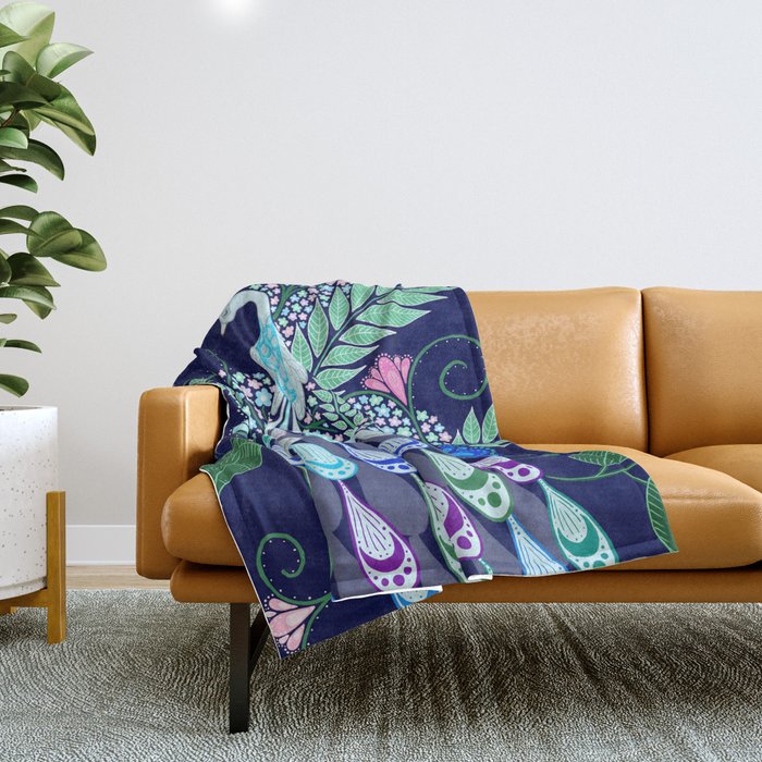 Moonlark Garden Throw Blanket Gallery Image 1