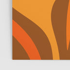 Maldives Leaves Modern Abstract Pattern in 70s Brown and Orange Poster Gallery Image 3