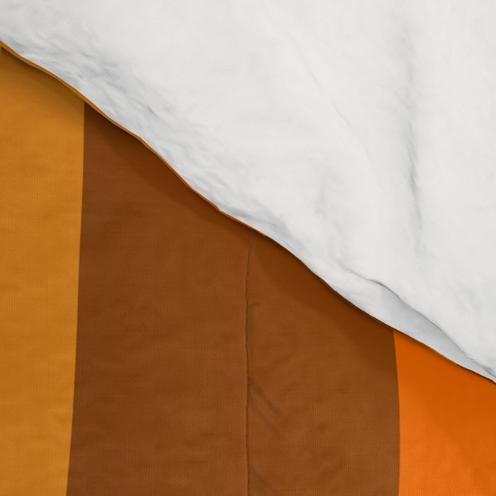 Maldives Leaves Modern Abstract Pattern in 70s Brown and Orange Comforter Gallery Image 4