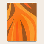Maldives Leaves Modern Abstract Pattern in 70s Brown and Orange Notebook Gallery Image 4