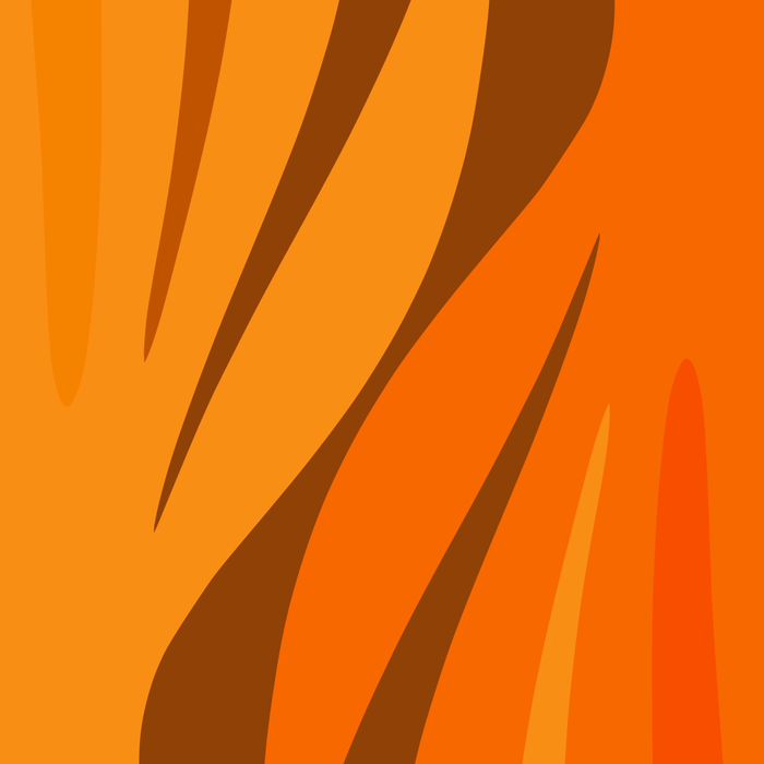 Maldives Leaves Modern Abstract Pattern in 70s Brown and Orange Coffee Mug Gallery Image 2