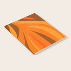 Maldives Leaves Modern Abstract Pattern in 70s Brown and Orange Notebook Gallery Image 2
